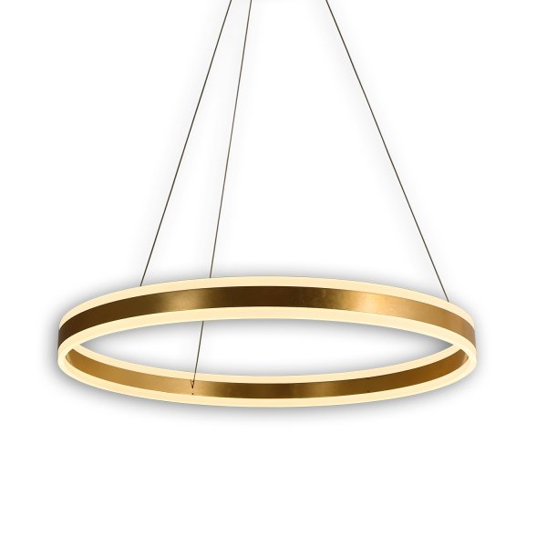 Plafonnier LED Zirka doré Ø80 cm, grand plafonnier circulaire doré LED 2